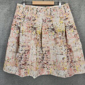 Lord & Taylor 424 Fifth Women's Size 12 Multicolor A-Line Pleated‎ Skirt